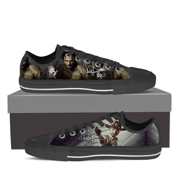 rick grimes mens low cut sneakers