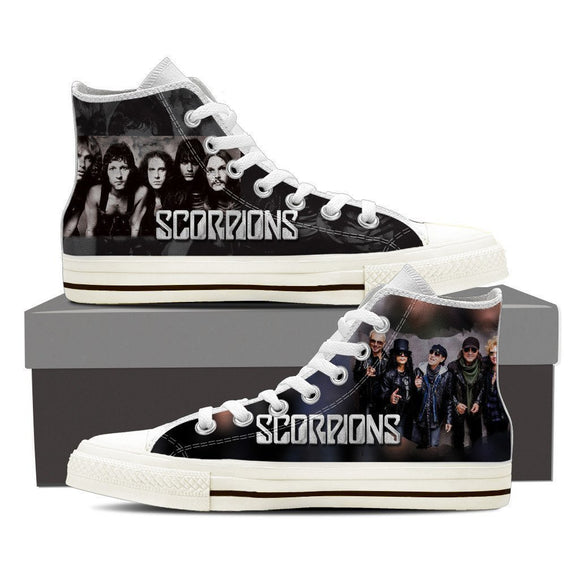 scorpions mens high top sneakers