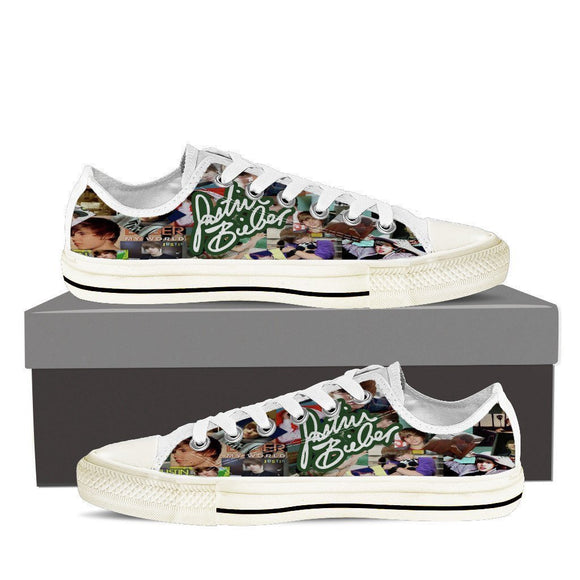 justin bieber ladies low cut sneakers