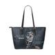 Skull Girl Leather Tote Bag
