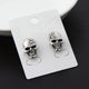 Crystal Skull Head Earrings (2pcs)