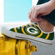 green bay packers ladies mens low cut sneakers cut