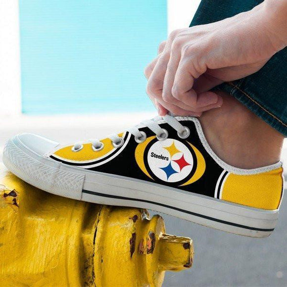 pittsburg steelers mens low cut sneakers cut