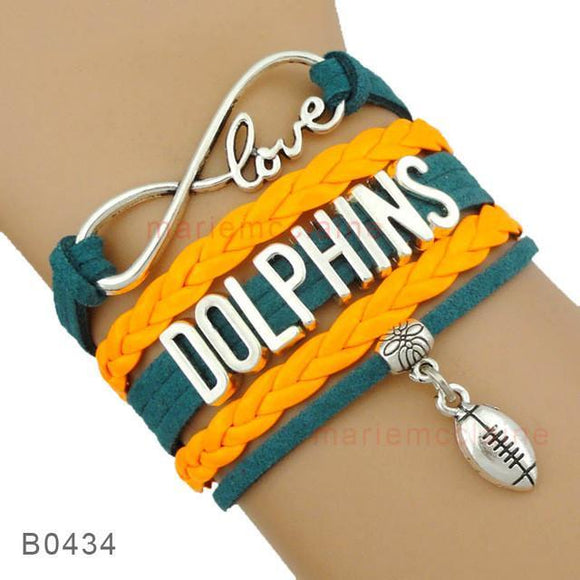 miami dolphins infinity love bracelet free
