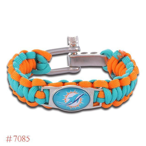 miami dolphins paracord bracelet