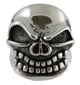 STAINLESS STEEL BARED TEETH SKULL RING