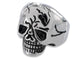 STAINLESS STEEL CRACKED SKULL RING
