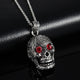 STAINLESS STEEL GOTHIC SKULL PENDANT NECKLACE