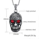 STAINLESS STEEL GOTHIC SKULL PENDANT NECKLACE