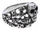 STAINLESS STEEL MULTI SKULL RING