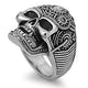 STAINLESS STEEL VOODOO SKULL RING