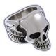 STAINLESS STEEL WINGED SKULL RING