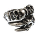 STAINLESS STEEL WRAP-AROUND SKULL CLAW RING