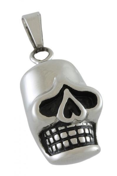STAINLESS STEEL WRONGED SKULL PENDANT
