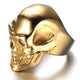 VINTAGE GOLD SKULL STAINLESS STEEL RING