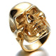 VINTAGE GOLD SKULL STAINLESS STEEL RING
