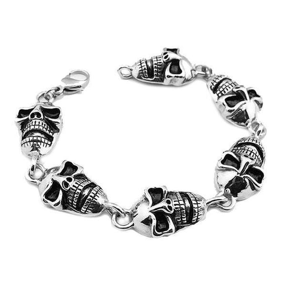 VOODOO SKULL BRACELET - 8.5 INCHES