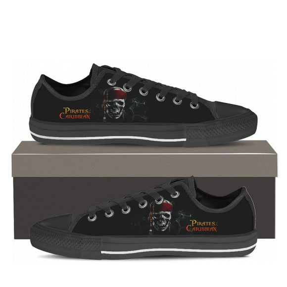 pirates of the caribbean mens low cut sneakers