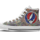 grateful dead skull ladies high top sneakers