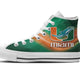 dolphins um ladies high top sneakers