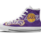 los angeles lakers ladies high top sneakers