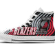 portland trail blazers mens high top sneakers high top
