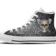 ironworker skull ladies high top sneakers