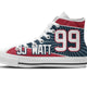 jj watt ladies high top sneakers
