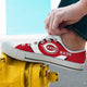 cincinnati reds mens low cut sneakers
