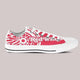 detroit red wings ladies low cut sneakers