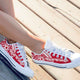 detroit red wings ladies low cut sneakers