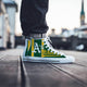 oakland athletics mens high top sneakers