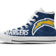 san diego chargers mens high top sneakers high top