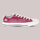 alabama crimson tide mens low cut sneakers cut