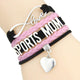 infinity love sports mom bracelet custom heart charm free just pay shipping