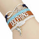 infinity love miami dolphins bracelet nfl football team sports leather free just pay shipping