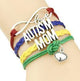 Infinity Love Autism Mom or Mum Grandma Nana Aunt Sister Awareness Charm yours FREE