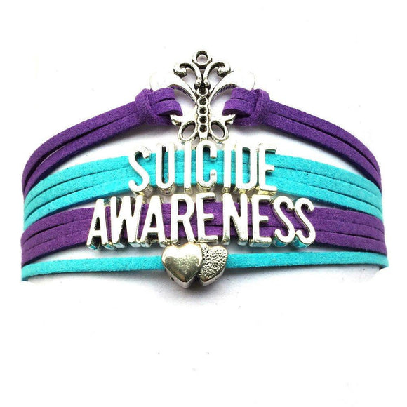 suicide awareness bracelet handmade leather free