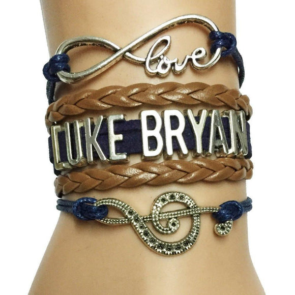 luke bryan infinity love leather wrap bracelet free just pay small shipping