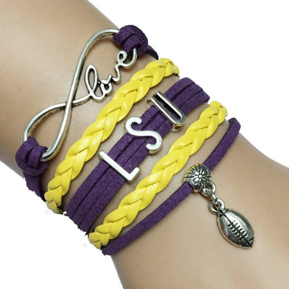 infinity love lsu team bracelet free just pay shipping