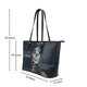 Skull Girl Leather Tote Bag