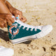 dolphins  ladies high top sneakers