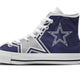 cowboys ladies high top sneakers